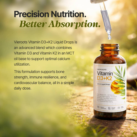 Vieroots Vitamin D3 + K2 Liquid Drops